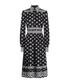 Dolce & Gabbana Dg Logo-print Silk Shirt Dress In Black
