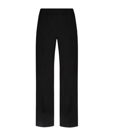 Dolce & Gabbana Twill Flared Trousers In Black