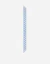 Dolce & Gabbana Twill Headscarf With All-over Dg Logo Print (6x100) In Light Blue
