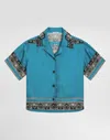 Dolce & Gabbana Twill Shirt With Bandanna Print In Print
