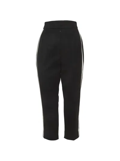 Pre-owned Dolce & Gabbana Twill Side-stripe Trousers In Black
