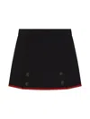 Dolce & Gabbana Girls Navy Blue Wool Skort In Blue