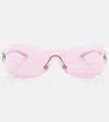 Dolce & Gabbana Twist Mania Shield Sunglasses In Pink