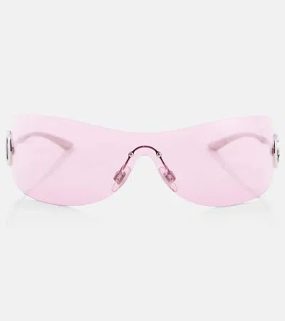 Dolce & Gabbana Twist Mania Shield Sunglasses In Pink