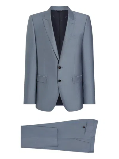 Dolce & Gabbana Two-button Suit In Blue