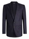 Dolce & Gabbana Two-button Wool Blazer In Black