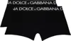 Dolce & Gabbana Two-pack Black Cotton Jersey Boxers In Nero