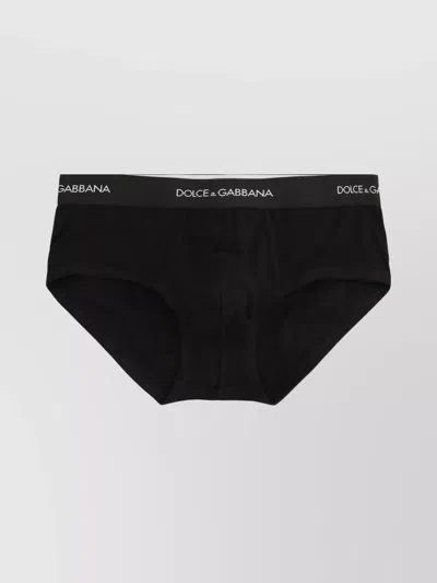 Dolce & Gabbana Two Pack Cotton Briefs In Black