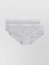 Dolce & Gabbana Two-pack Cotton Briefs Featuring Elastic Waistband In Gray