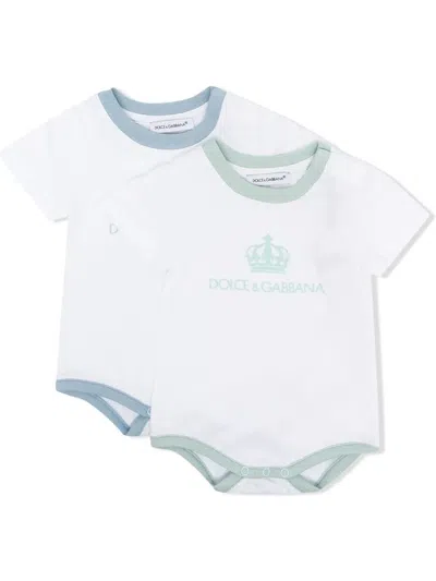 Dolce & Gabbana Two-pack Logo-print Babygrows In White