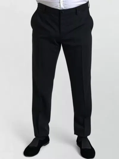 Dolce & Gabbana Two Piece Martini Single Breasted Tuxedo Suit In Black