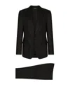 Dolce & Gabbana Two-piece Single-breasted Dinner Suit Set In Black