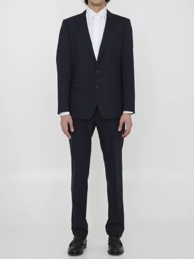 Dolce & Gabbana Two-piece Suit In Wool In Blue