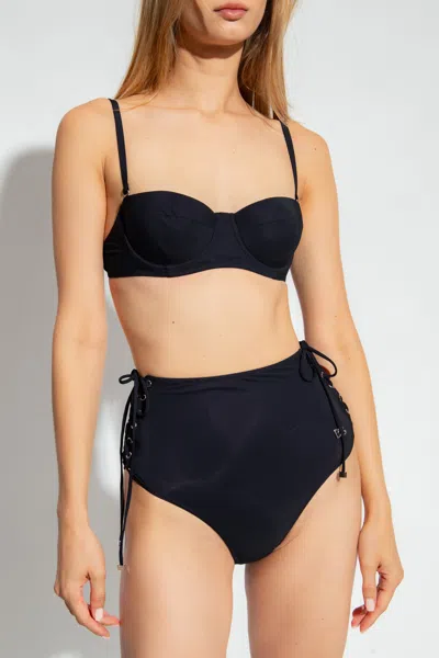 Dolce & Gabbana Hight-waisted Bikini Set With Underwire In Black