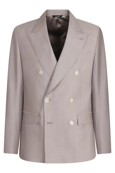 Dolce & Gabbana Two-piece Wool Suit In Gray