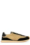 Dolce & Gabbana Two-tone Crochet And Suede Dg Cushion Sneakers In Neutral