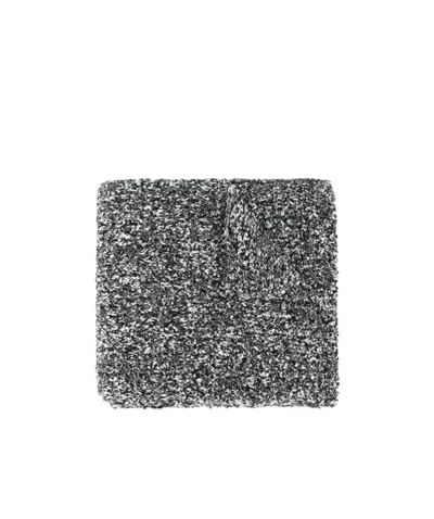 Dolce & Gabbana Two-tone Knitted Scarf In Black