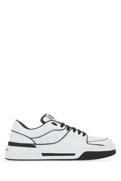 DOLCE & GABBANA TWO-TONE LEATHER NEW ROMA SNEAKERS