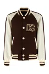 Dolce & Gabbana Technical Satin Jacket With Dg Patch In S9000