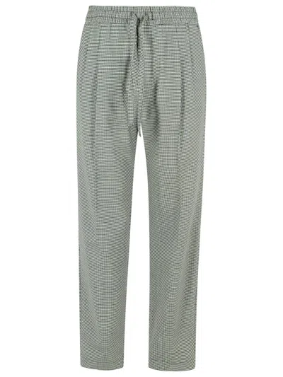 Dolce & Gabbana Two-tone Virgin Wool Trousers Men In Gray