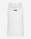 Dolce & Gabbana Men's Logo-patch Tank Top In White