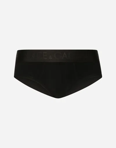 Dolce & Gabbana Two-way Stretch Jersey Brando Briefs In Black