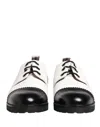 Dolce & Gabbana Two-tone Leather Flat In Multicolor