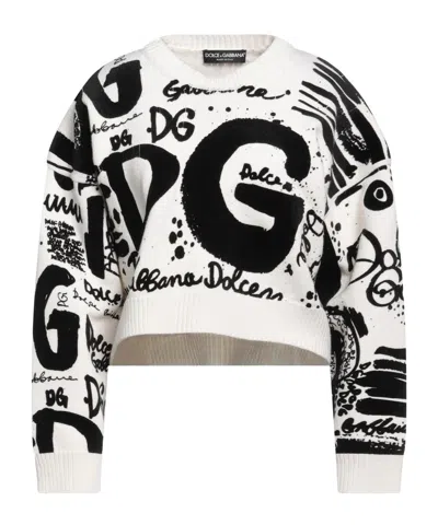 Dolce & Gabbana Two-tone Long Sleeve Sweater In Multi