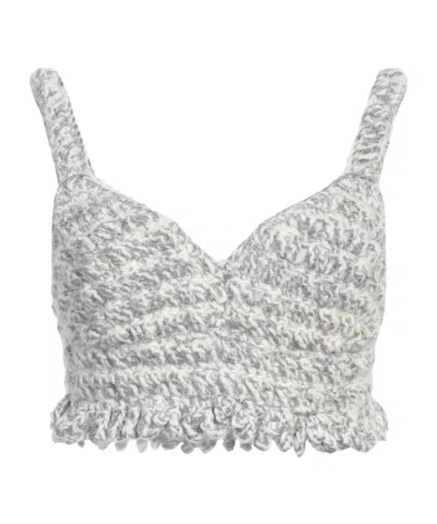 Dolce & Gabbana Two-tone Metallic Tank Top In White