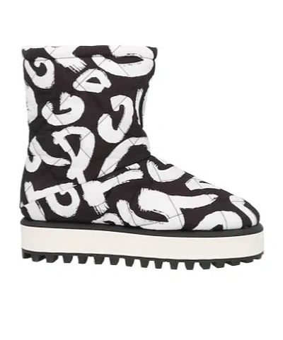 Dolce & Gabbana Twotone Platform Boots In Multi