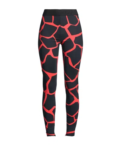 Dolce & Gabbana Two-tone Stretch Leggings In Black