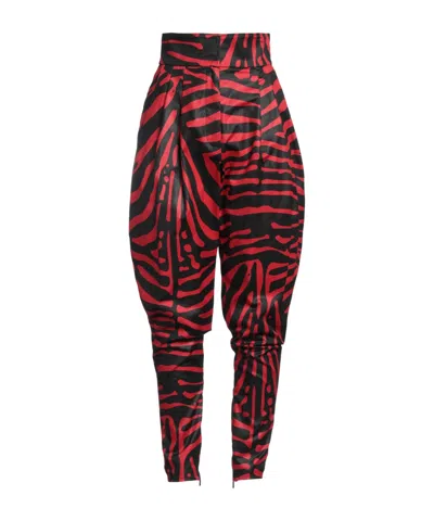 Dolce & Gabbana Two-tone Tapered Pants In Red