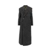 Dolce & Gabbana Embroidered Wool Blend Coat In Black