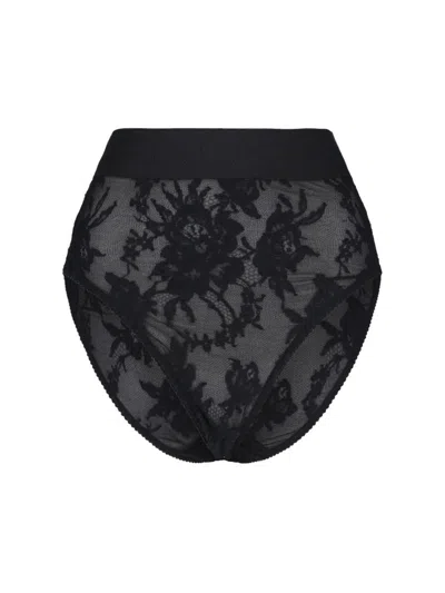 Dolce & Gabbana High Waist Briefs In Nero