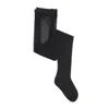 Dolce & Gabbana Logo-jacquard Tulle Tights In Black