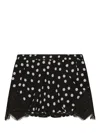 Dolce & Gabbana Polka-dot Silk-blend Shorts In Black