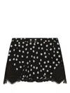 Dolce & Gabbana Polka-dot Silk-blend Shorts In Black