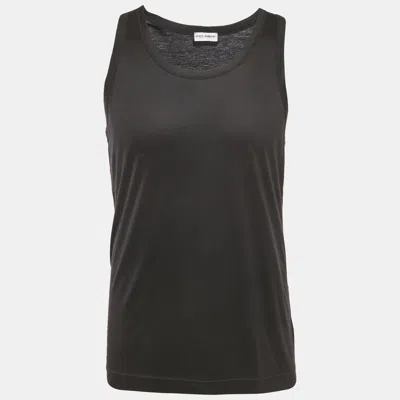 Pre-owned Dolce & Gabbana Underwear Black Jersey Sleeveless T-shirt L