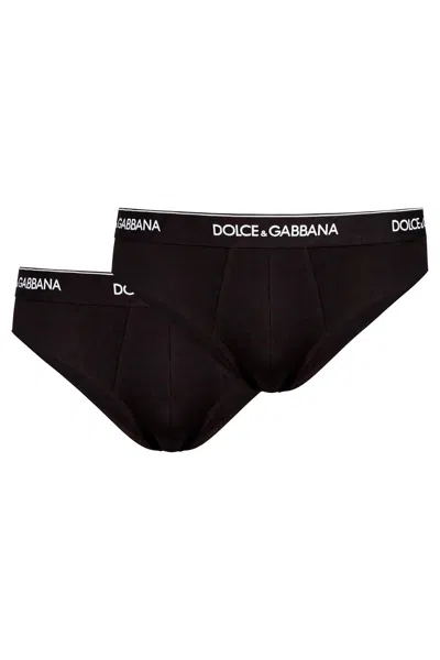 Dolce & Gabbana Underwear Briefs Bi-pack In Black