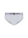 Dolce & Gabbana Logo-waistband Stretch-cotton Briefs In Bianco Ottico