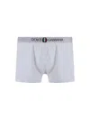 Dolce & Gabbana Logoed Waistband Cotton Briefs Stretch Fit In Bianco Ottico