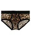 Dolce & Gabbana Animal Print Brief Underwear And Body In Brown