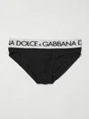 Dolce & Gabbana Black Midi Stretch Cotton Brief In Black