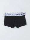 Dolce & Gabbana Black Boxer Briefs With Branded Waistband In Stretch Cotton In Black