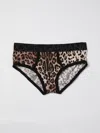 Dolce & Gabbana Animal Print Brief Underwear And Body In Brown