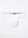 Dolce & Gabbana Elastic Waist Logo Briefs In Weiss