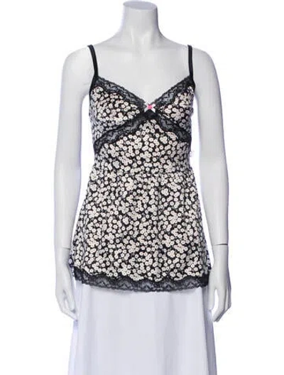 Pre-owned Dolce & Gabbana Underwear Floral Print Pajamas In Black