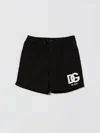 Dolce & Gabbana Logo-print Drawstring Swim Shorts In Black