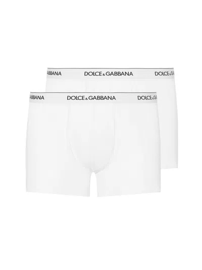 Dolce & Gabbana Two-pack Regular-fit Stretch Cotton Boxers In White