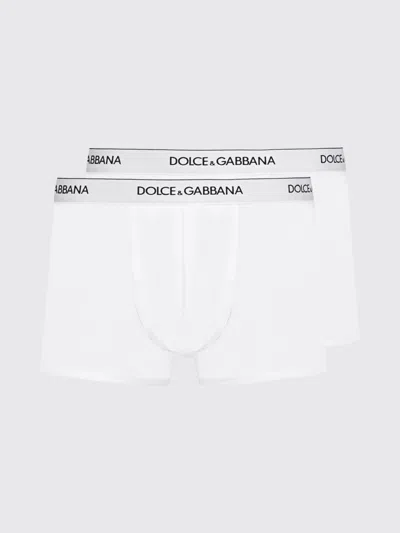 Dolce & Gabbana Dolce &amp; Gabbana Set Of 2 Stretch Cotton Boxer Shorts With Logo  In White